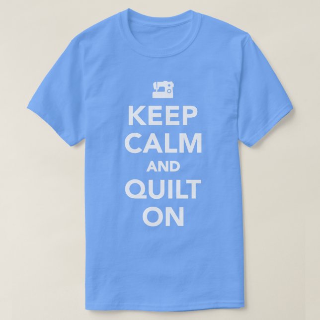 Camiseta Fique calmo e fique quieto (Frente do Design)