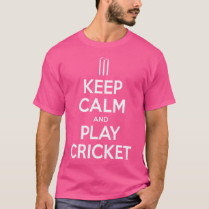 Camiseta Fique Calmo E Jogue Cricket Engraçado