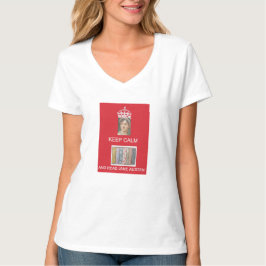 Camiseta Fique calmo e leia Jane Austen