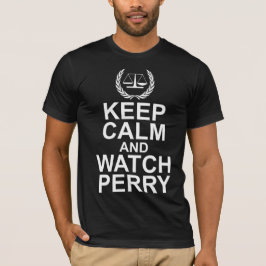 Camiseta Fique calmo e observe escalas perry de justiça