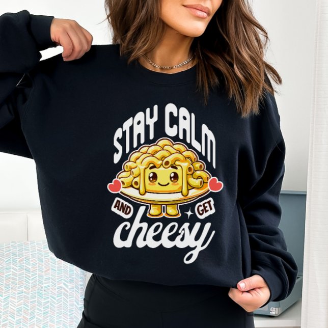 Camiseta Fique Calmo E Pegue O Mac E O Queijo De Queijo (Criador carregado)