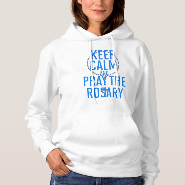 Camiseta Fique calmo e reze a Rosária (Frente)