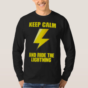 Camiseta Fique Calmo E Rode O Taser Elétrico Relâmpago
