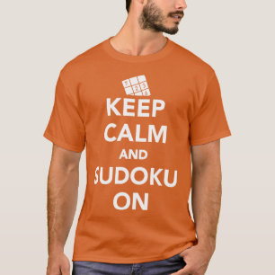 Camiseta Fique calmo e sudoku ligado