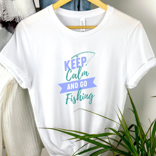 Camiseta Fique calmo e vá pescar (Criador carregado)