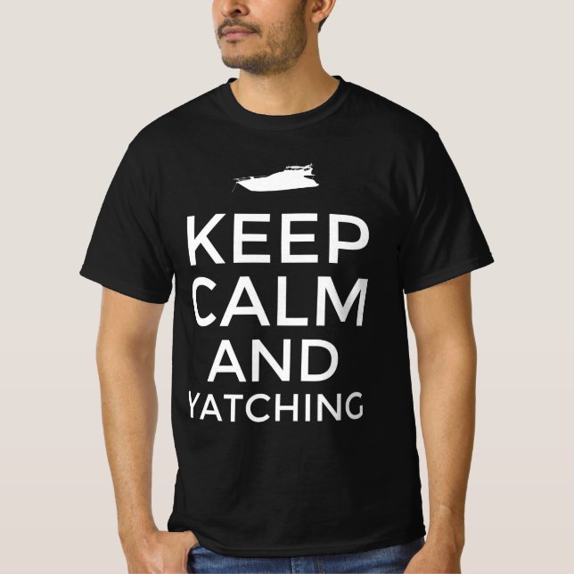 Camiseta Fique calmo e Yatching (Frente)