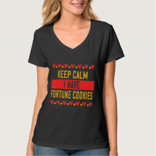 Camiseta Fique Calmo Eu Tenho Cookies Foodie Dizendo Sarcás