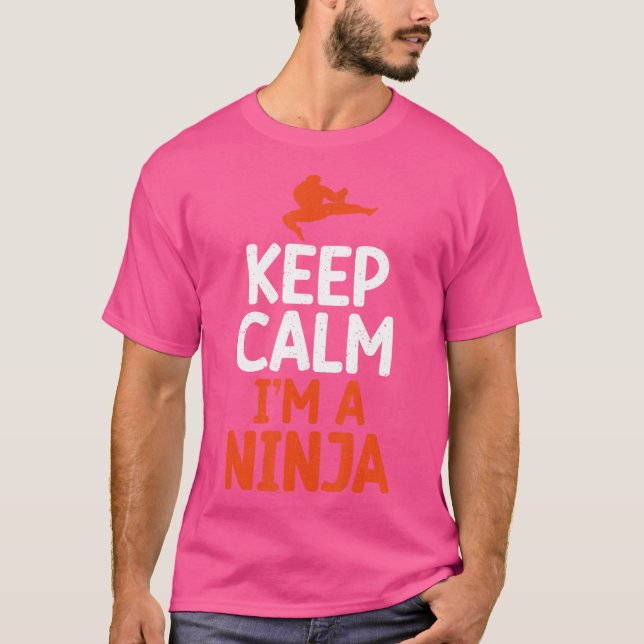 Camiseta Fique Calmo, Sou Um Ninja Kung Fu (Frente)