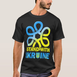 Camiseta Fique Com A Bandeira Da Ucrânia Anti-Putin Diga Nã