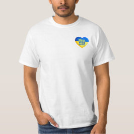 Camiseta Fique com a Ucrânia. Apoie o coração da Ucrânia. C
