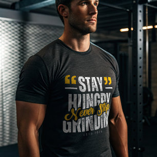 Camiseta Fique com Fome Nunca Pare de Trabalhar Savage Al