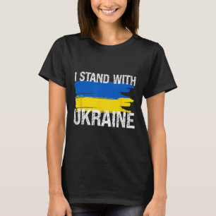 Camiseta Fique Com O Apoio Da Ucrânia Bandeira Da Ucrânia P
