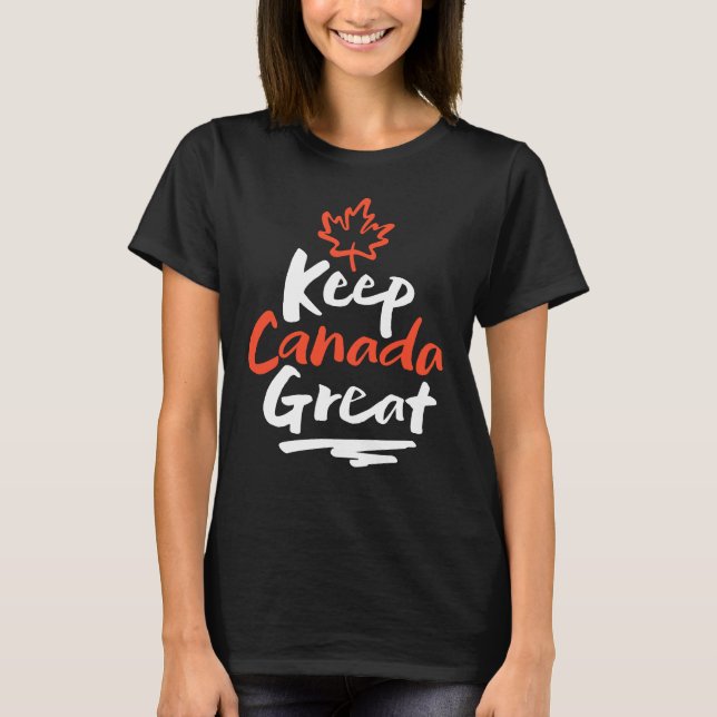 Camiseta Fique com o Excelente do CANADÁ! Canadiano Maple L (Frente)
