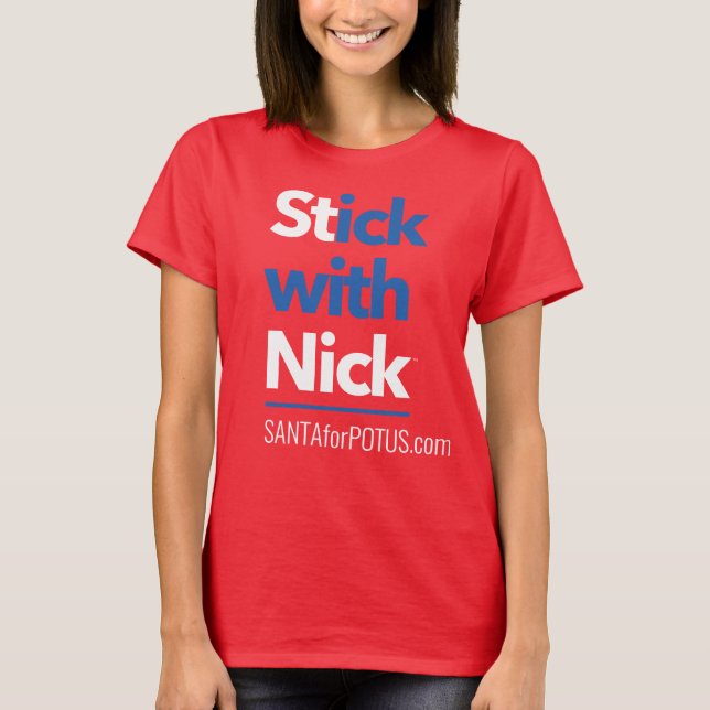 Camiseta "Fique com o Nick", a árvore básica das mulheres (Frente)