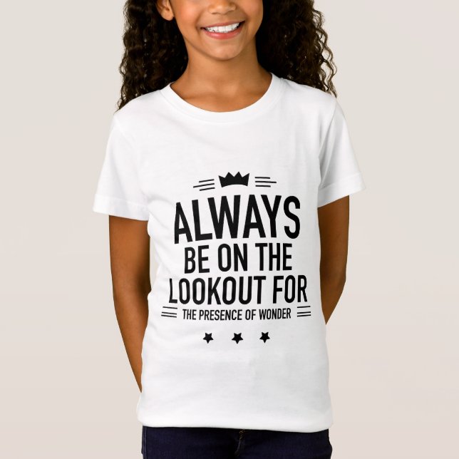 Camiseta Fique de olho preto (Frente)