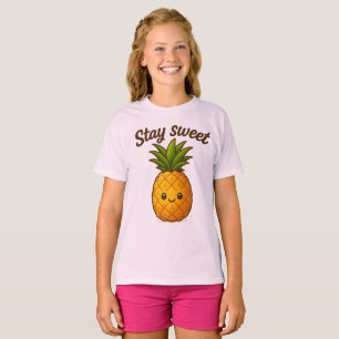 Camiseta Fique doce - Abacaxi bonito