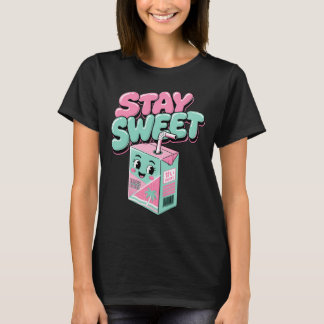 Camiseta Fique Doce Caixa de Suco Kawaii Estética Y2K