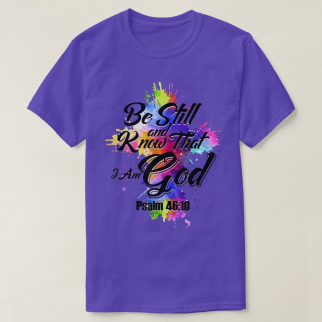 Camiseta Fique E Saiba Que Sou Deus (Frente do Design)
