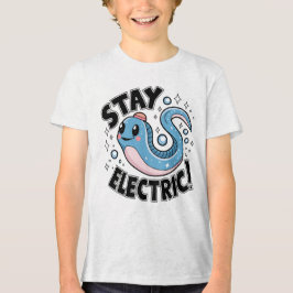 Camiseta Fique Elétrico Design Cute de Enguia Elétrica