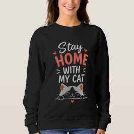 Camiseta Fique em Casa Com Meu Gato Introvertido Aconchegan