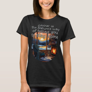 Camiseta Fique em casa confortável para a temporada de inve