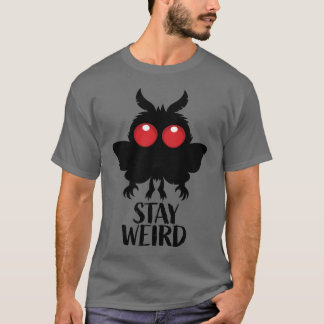 Camiseta Fique Esquisito Sinistro Fofo Mothman Críptido