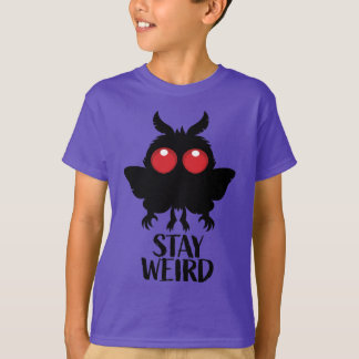Camiseta Fique Estranho Criptozoologia Cute Mothman Críptid