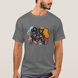 Camiseta Fique estranho Hippie Mushroom acampando Psicodéli