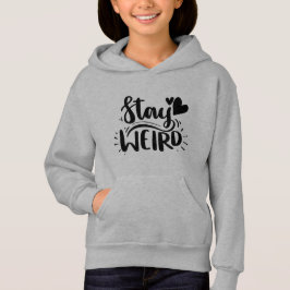 Camiseta Fique estranho Hoodie