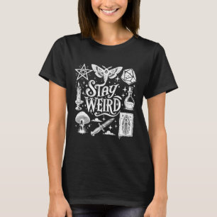 Camiseta Fique estranho Vibes Bruxas Vestidas Feliz