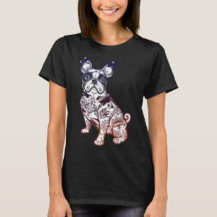 Camiseta Fique Estranho - Vintage French Bulldog Tattoo Pet