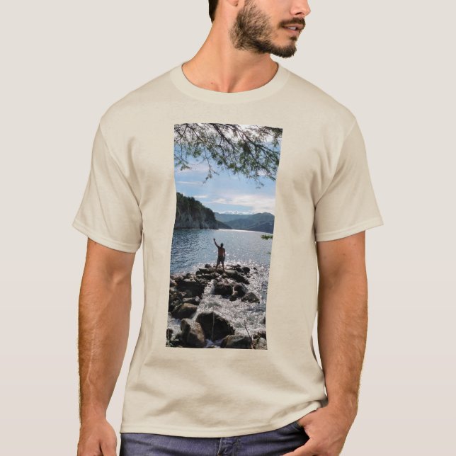 Camiseta Fique firme. Suba acima. (Frente)