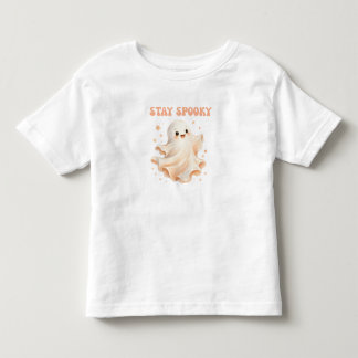 Camiseta Fique Fofo e Assustador Fantasma Dançante em Aquar