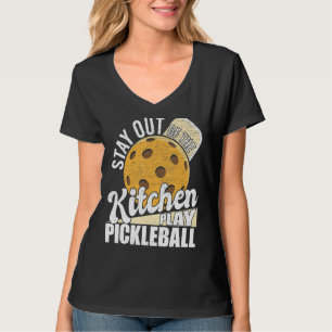 Camiseta Fique Fora Da Cozinha Jogue Pickleball Paddlebal