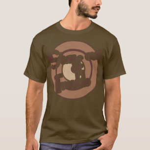 Camiseta Fique fora da vinheta Trouble Brown Grunge