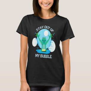 Camiseta Fique Fora Do Meu Sapo De Bolha Na Piscina De Água