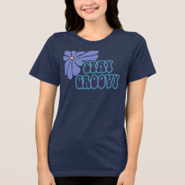 Camiseta Fique Groovy - Tons de Azul