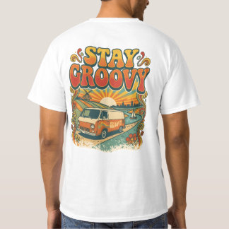 Camiseta Fique Groovy Van Retro Pôr do Sol