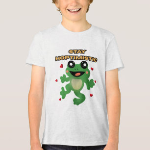 Camiseta Fique Hoptimista Sapo Bonito Trocadilho Sapo Engra