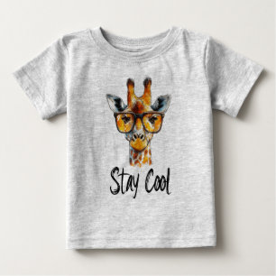 Camiseta Fique Legal - Girafa com óculos escuros