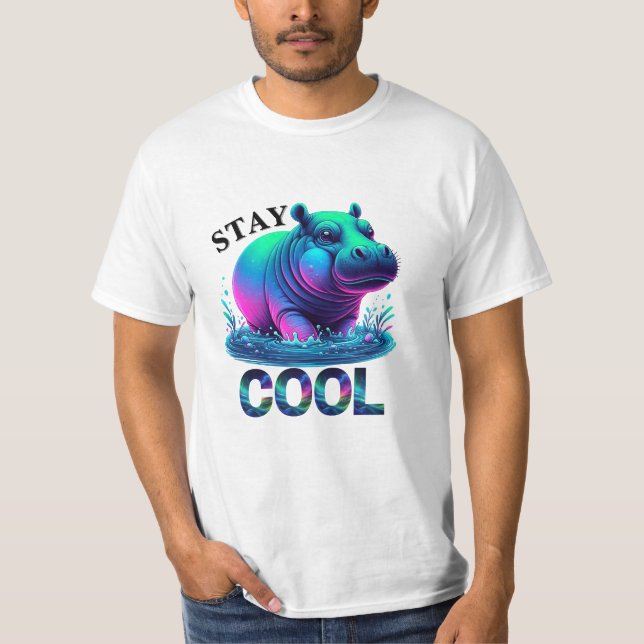 Camiseta Fique Legal Neon Hippo Swamp Louning (Frente)