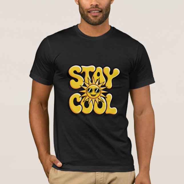 Camiseta Fique Legal Sol Retro Com Óculos De Sol (Frente)