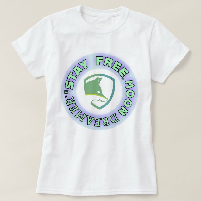 Camiseta Fique Livre Sonhador De Lua | phozos | frase (Frente do Design)