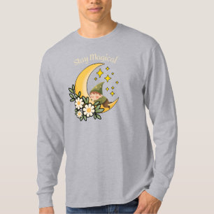 Camiseta Fique Mágico Gnome na Lua Crescente 