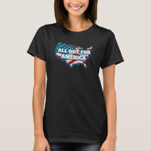 Camiseta Fique na América Swanky 4 de julho Independência F