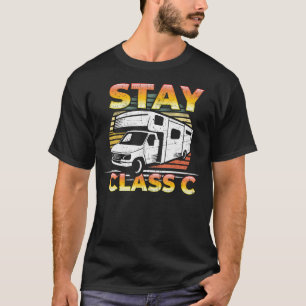 Camiseta Fique na Classe C com Camping de Rv Classudo - Pia