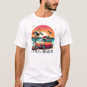 Camiseta Fique na praia - Retro Vibes - Esqueleto