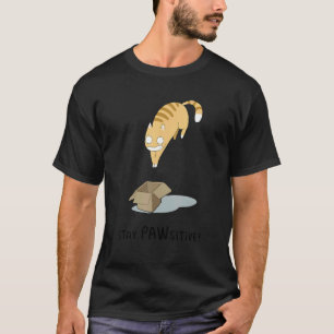 Camiseta Fique Pawsitivo Gato Fofinho Gatinho   Gato Com Ca