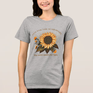 Camiseta "Fique pelas Girassóis" Prevenção ao Suicídio