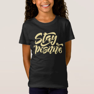 Camiseta Fique Positivo Amarelo